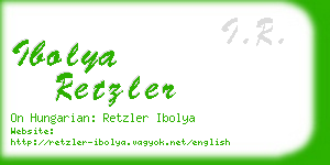 ibolya retzler business card